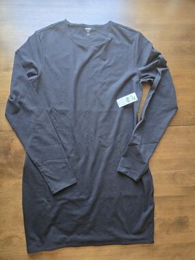 Express Black Long Sleeve Tunic Dress